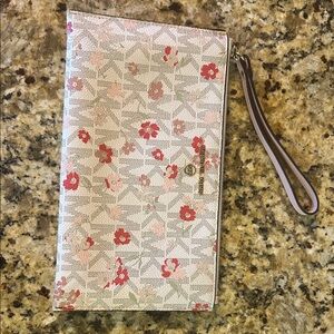 Michael Kors Floral Wristlet - Pink and Red